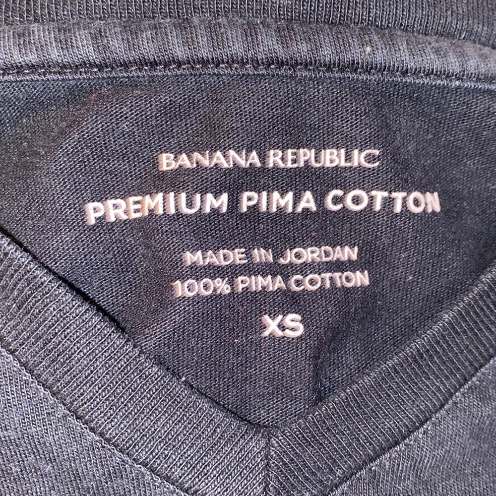 Women Black XS Banana Republic Premium Pima Cotton
